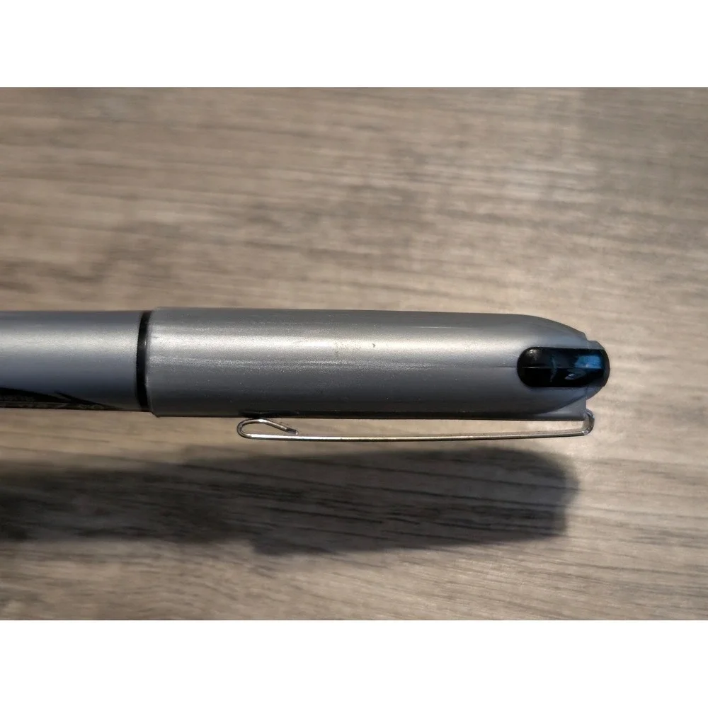 Zebra Zeb-Roller 2000 Rollerball Pen 0.5mm Fine Black Ink Silver Made Japan RARE